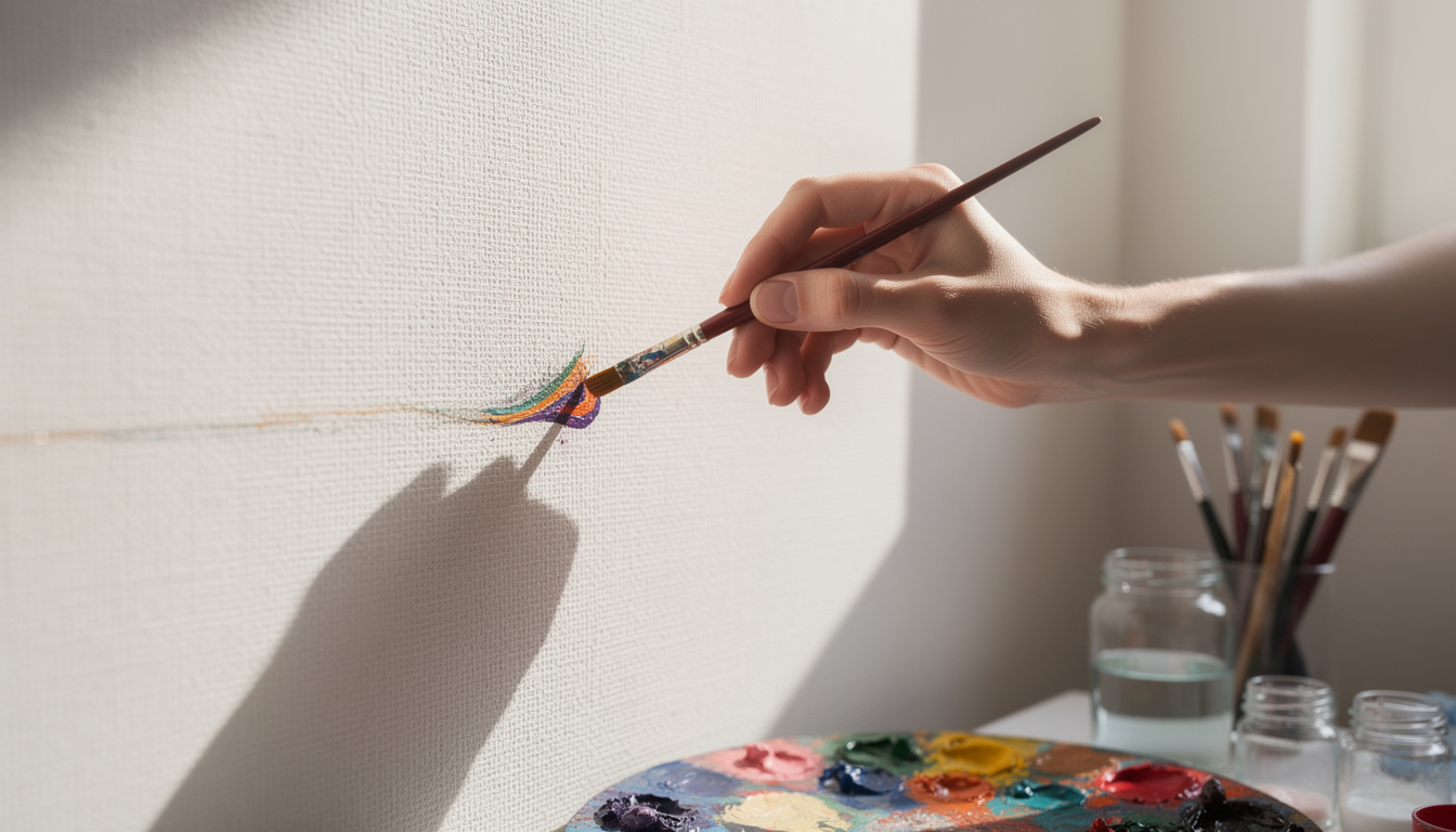 Conseils pour peindre sur du tissu mural tendu