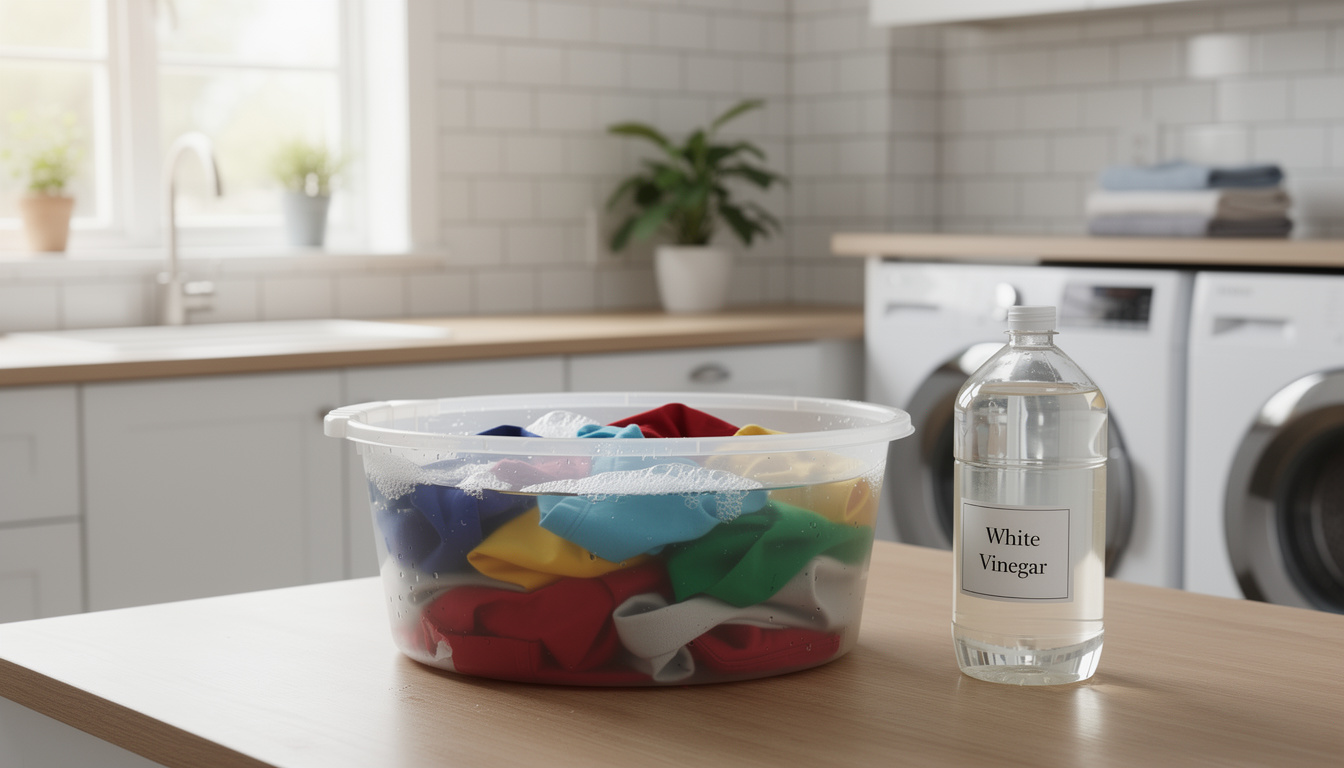 découvrez mon avis sur l'utilisation du vinaigre blanc pour rattraper un linge déteint et redonner éclat et fraîcheur à vos vêtements.