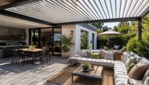 Espace extérieur moderne et lumineux